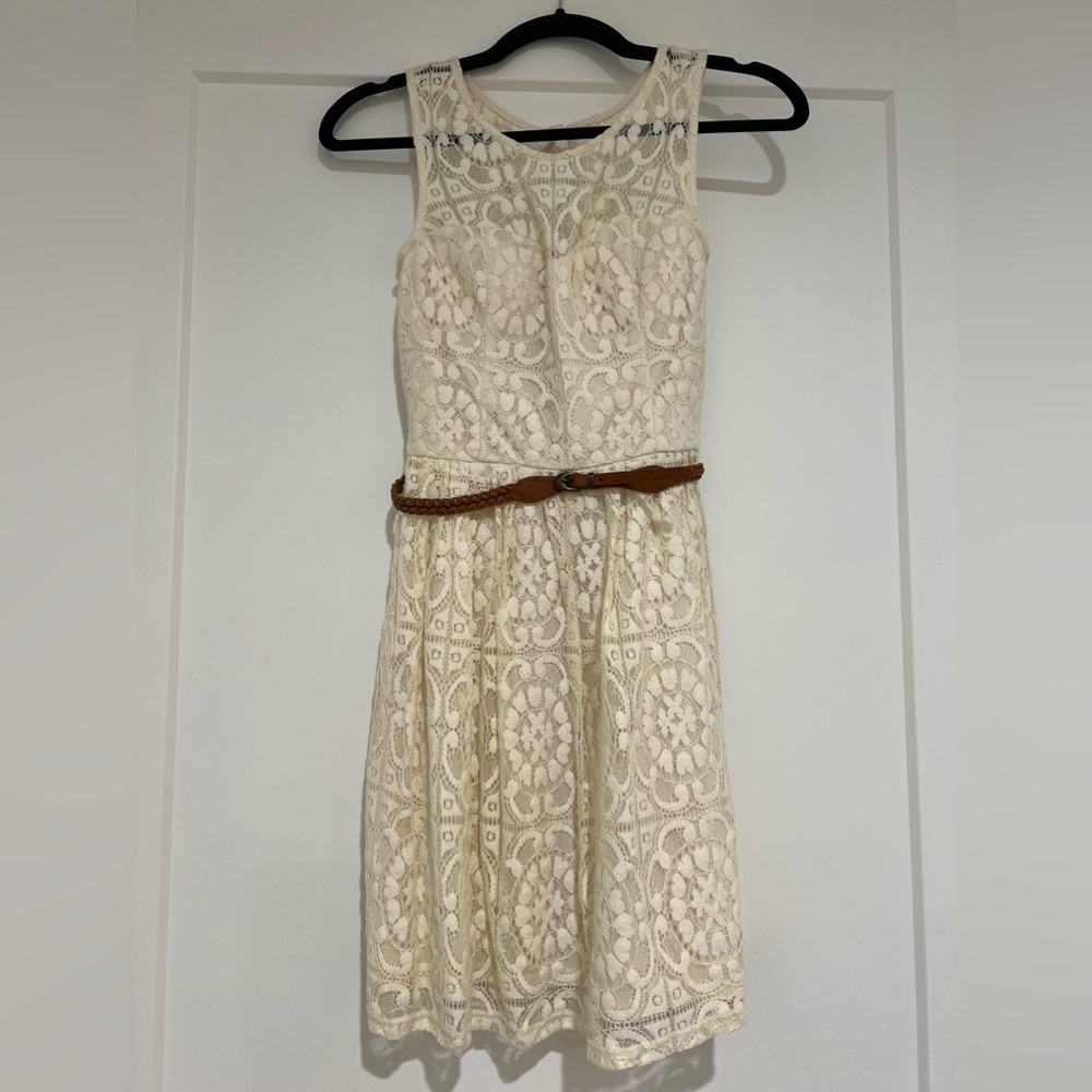 Cream Lace Dress